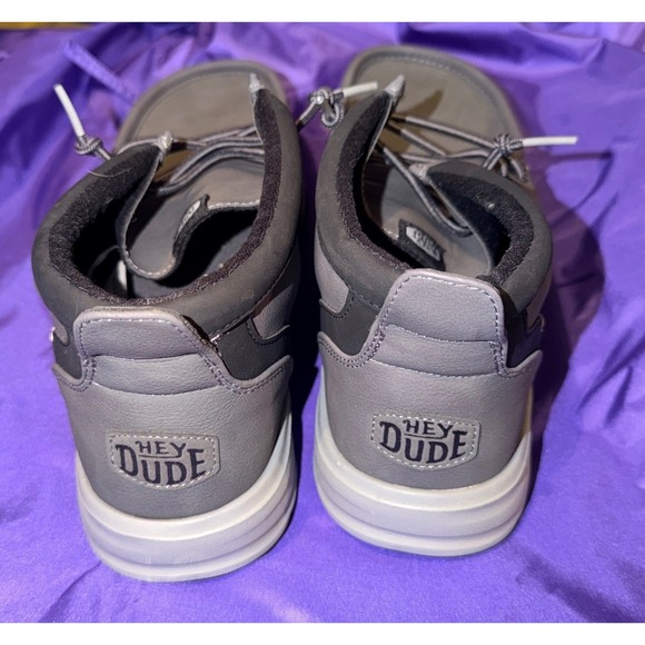 Hey Dude Wally Mid Gripr Classic Mens 13 Grey Black Chukka Boots Shoes 42051-00K